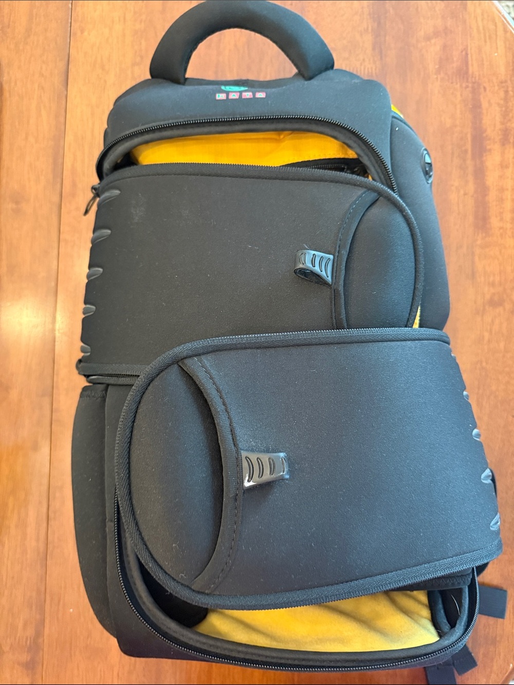 Kata sensitivity V Black Camera Backpack with Yellow Interior - Camera Bag